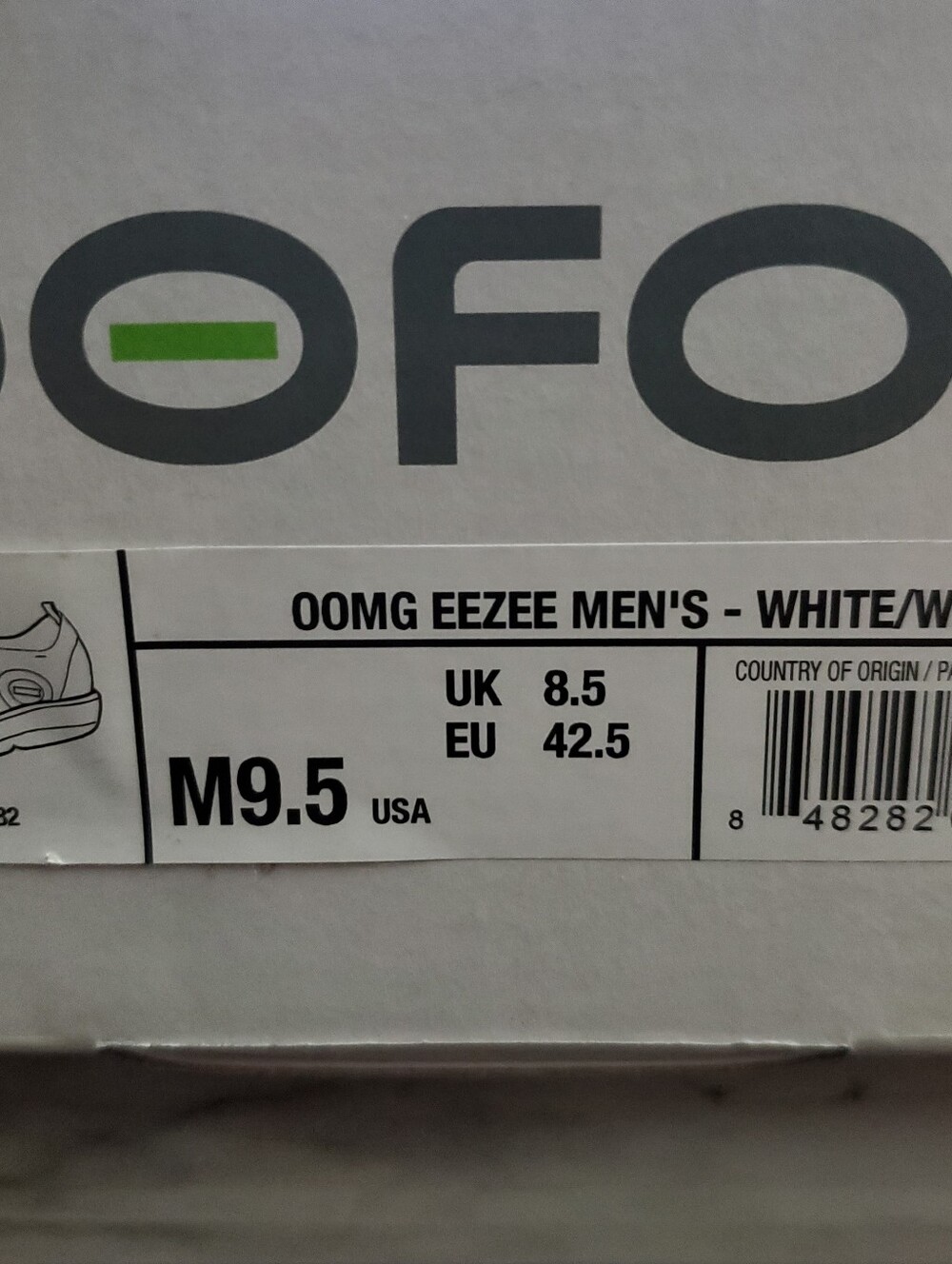OOFOS White Slip-On Sneakers with Lime Green Lining - Picture 9 of 10